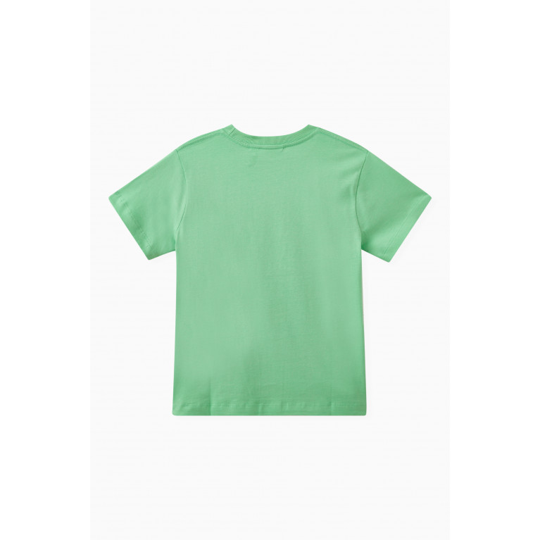 Molo - Dino Printed T-shirt in Organic Cotton Green