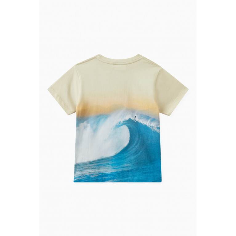Molo - Surf Wave Printed T-shirt in Organic Cotton Multicolour