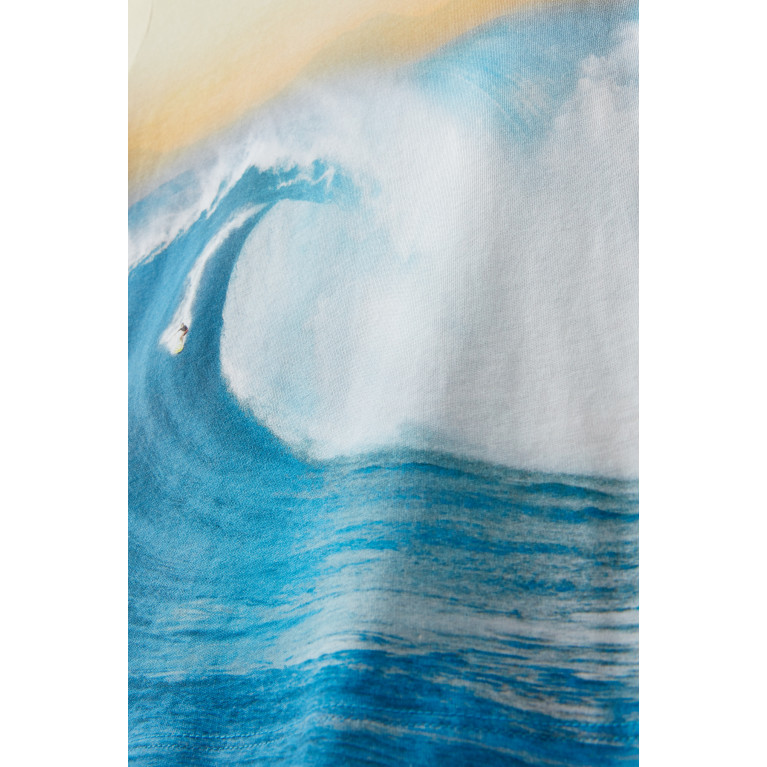 Molo - Surf Wave Printed T-shirt in Organic Cotton Multicolour