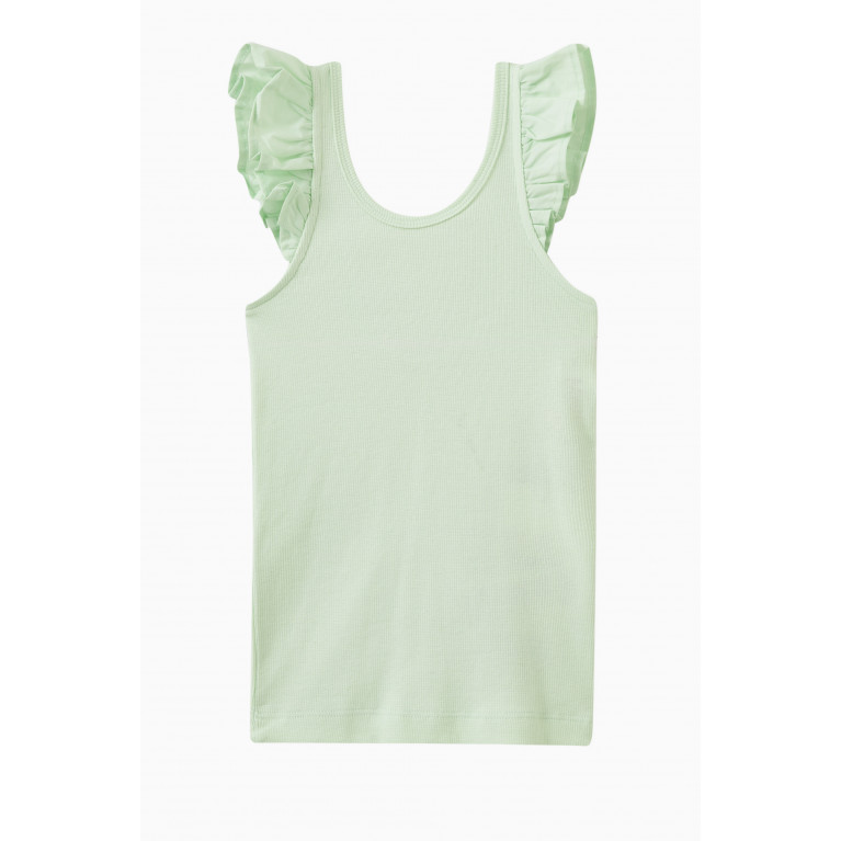 Molo - Ruffled-sleeves Top in Organic Cotton