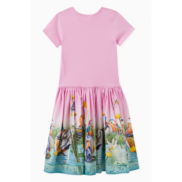 Molo - Cissa Printed Dress in Organic Cotton Pink