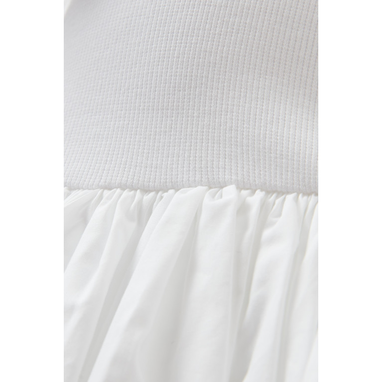 Molo - Chloey One-Shoulder Dress in Organic Cotton White