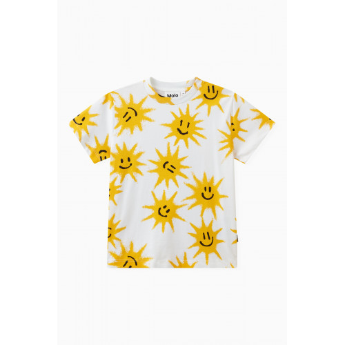 Molo - Roxo Happy Suns T-shirt in Organic Cotton Yellow