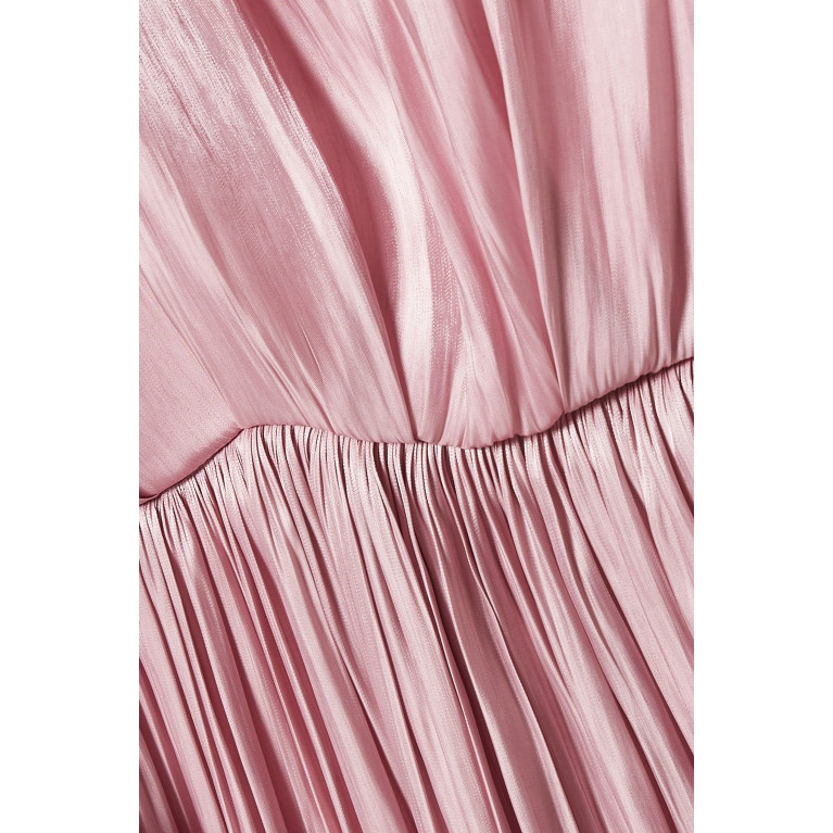 Amri - Asymmetric One-shoulder Midi Dress Pink