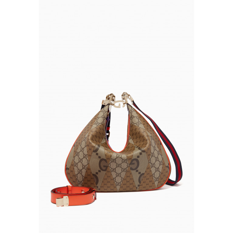 Gucci - Gucci Attache Large Shoulder Bag in GG Patchwork Canvas