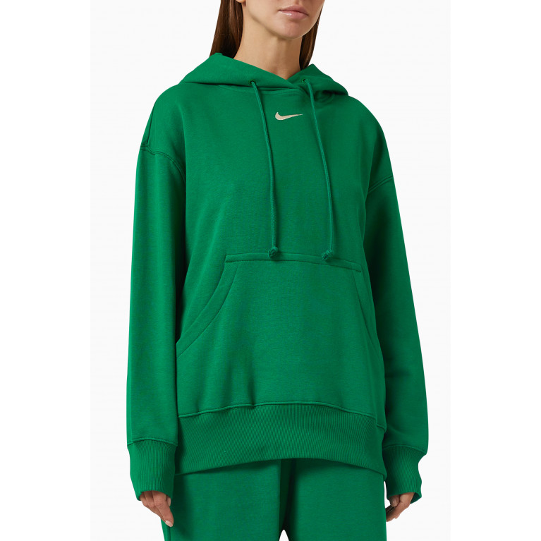 Nike - Logo Hoodie in Phoenix Fleece Green