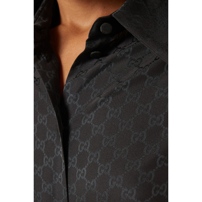 Gucci - GG Shirt in Silk-crêpe Black