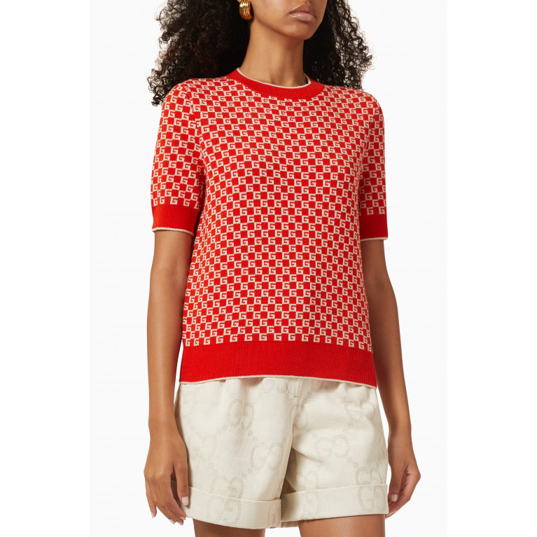 Gucci - Square G Top in Wool Jacquard