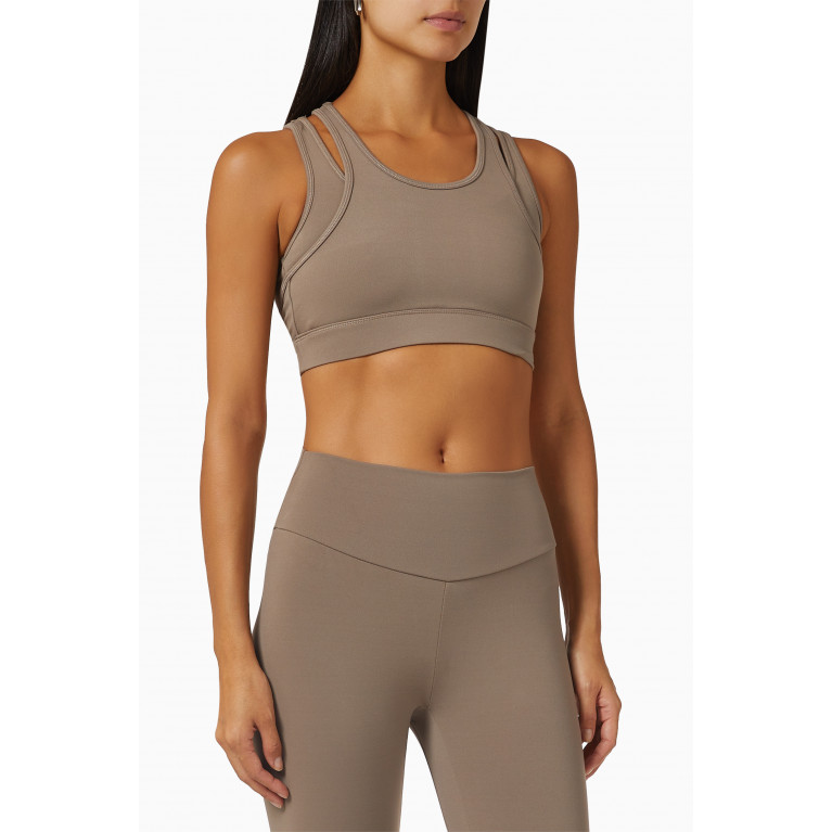 The Giving Movement - Softskin Double Layer Sports Bra Brown