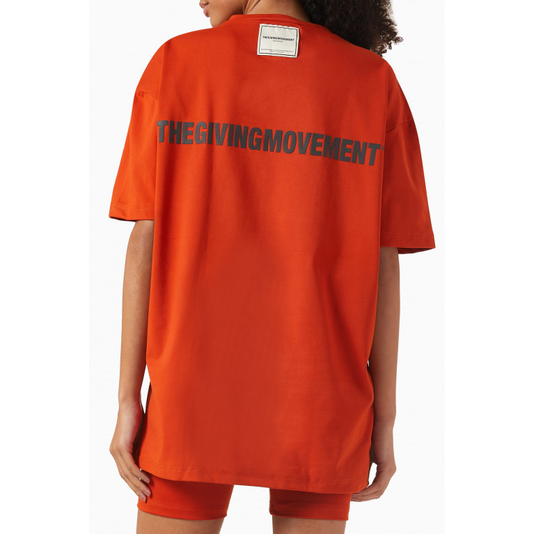 The Giving Movement - Oversized T-shirt in Light Softskin100© Orange