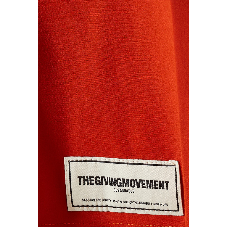 The Giving Movement - Biker Shorts in Recycled Blend Orange