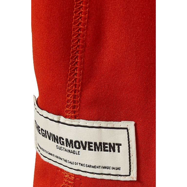 The Giving Movement - Seam Split Leggings 28" in Recycled Blend Orange