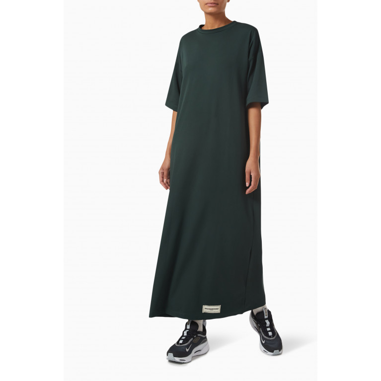 The Giving Movement - Active Maxi T-shirt Dress in Recycled Blend Green