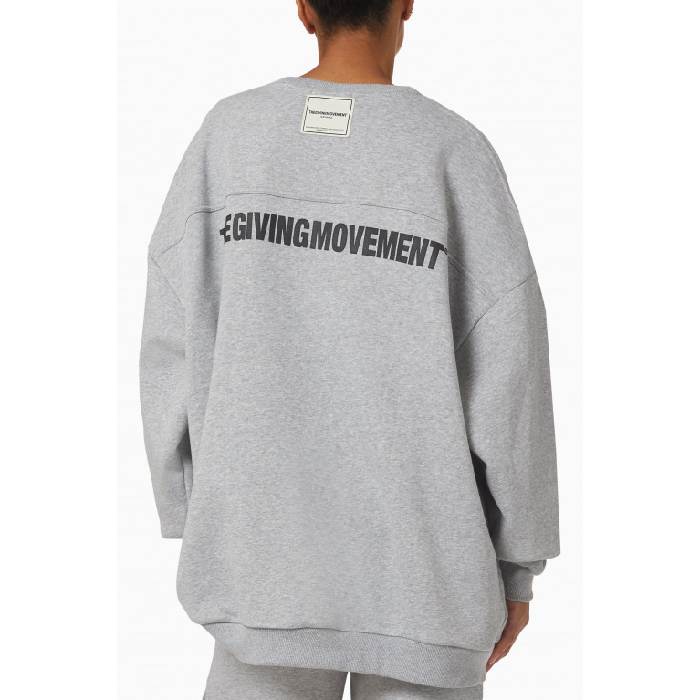 The Giving Movement - Super-oversized Sweatshirt in Organic Fleece Grey