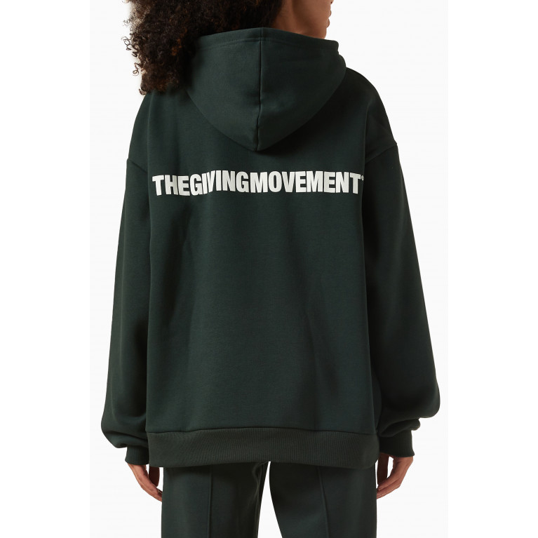 The Giving Movement - Modest Oversized Hoodie in Organic Fleece Green