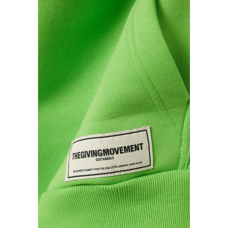 The Giving Movement - Oversized Hoodie in Organic Fleece Green