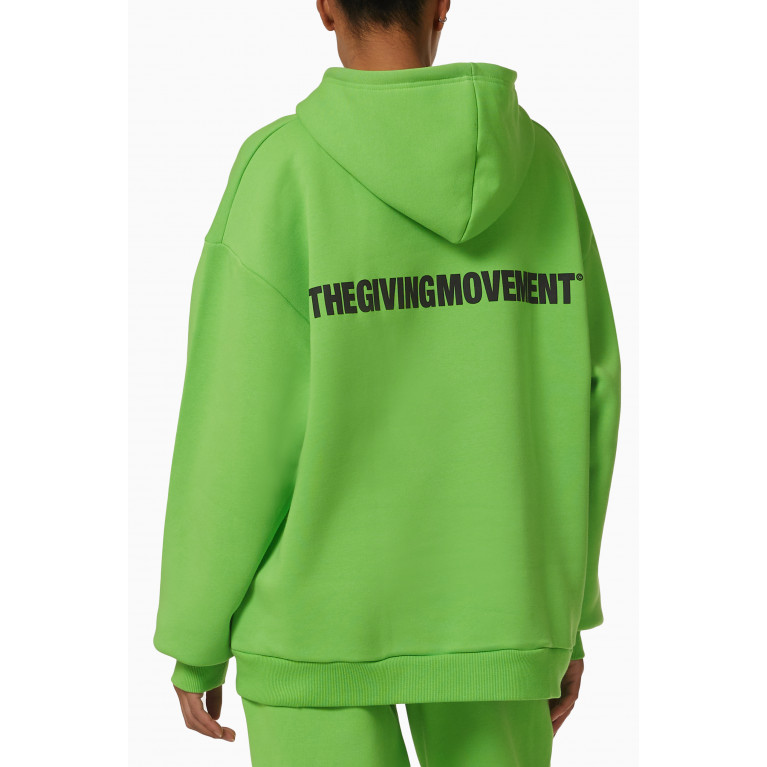 The Giving Movement - Oversized Hoodie in Organic Fleece Green