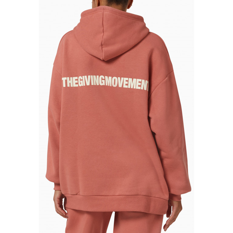 The Giving Movement - Modest Oversized Hoodie in Organic Fleece Pink