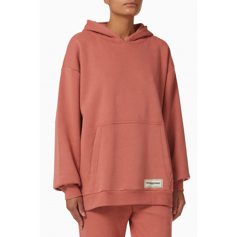 The Giving Movement - Modest Oversized Hoodie in Organic Fleece Pink