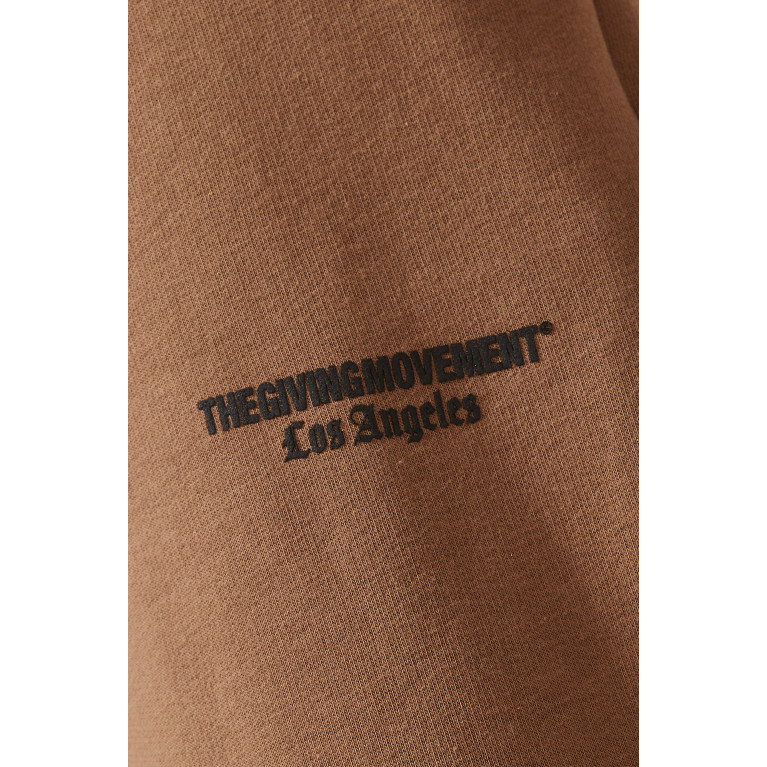The Giving Movement - LA Print Sweatpants in Organic Fleece Neutral