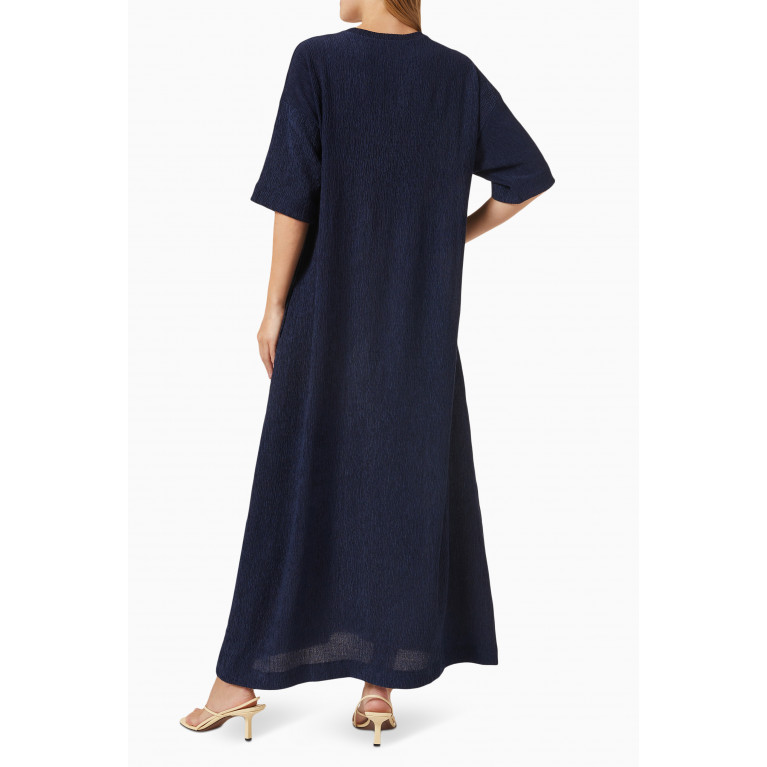 The Giving Movement - Modest Maxi Dress in RE-CRINK100© Blue