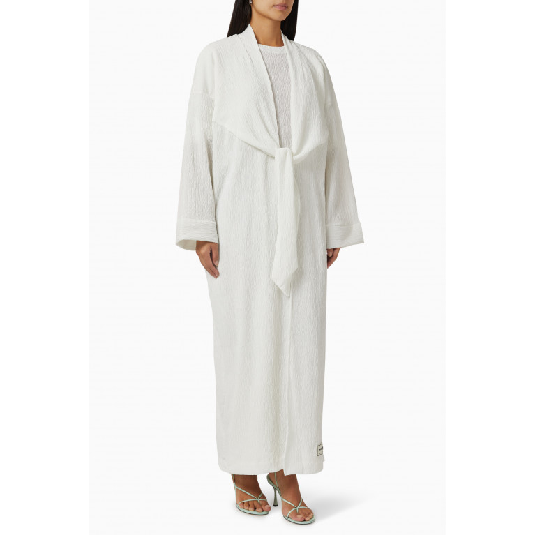 The Giving Movement - Modest Abaya in RE-CRINK100© Neutral