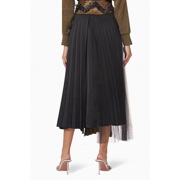 Hukka - Pleated Skirt in Satin & Tulle