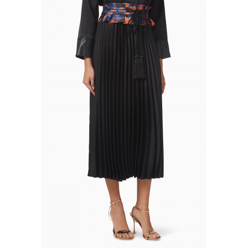 Hukka - Pleated High-waist Midi Skirt