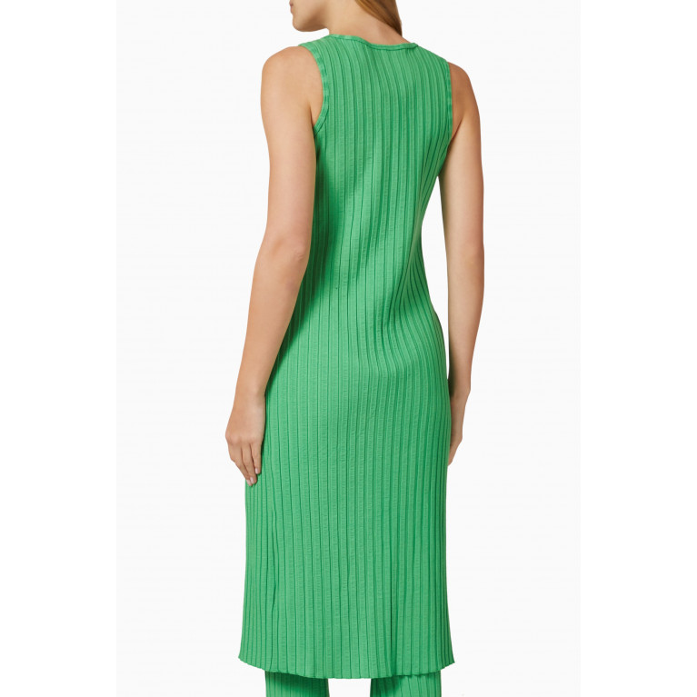 Simon Miller - Zeb Ribbed Tunic Top in Stretch-viscose Green