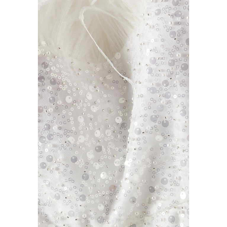 Nicole Bakti - Off-shoulder Embellished Gown in Tulle