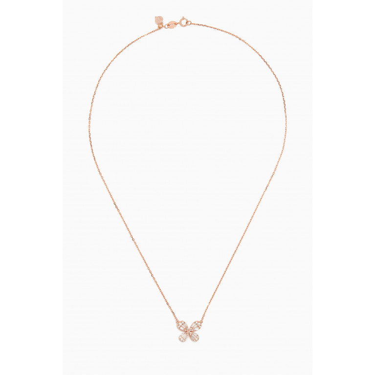 Maison H Jewels - Papillon Diamond Necklace in 18kt Rose Gold Rose Gold
