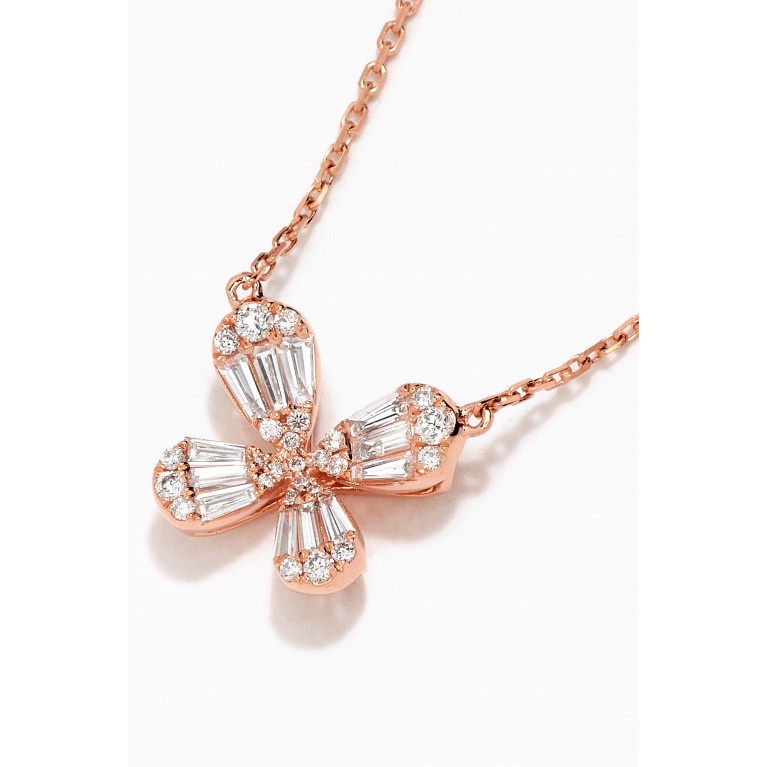 Maison H Jewels - Papillon Diamond Necklace in 18kt Rose Gold Rose Gold