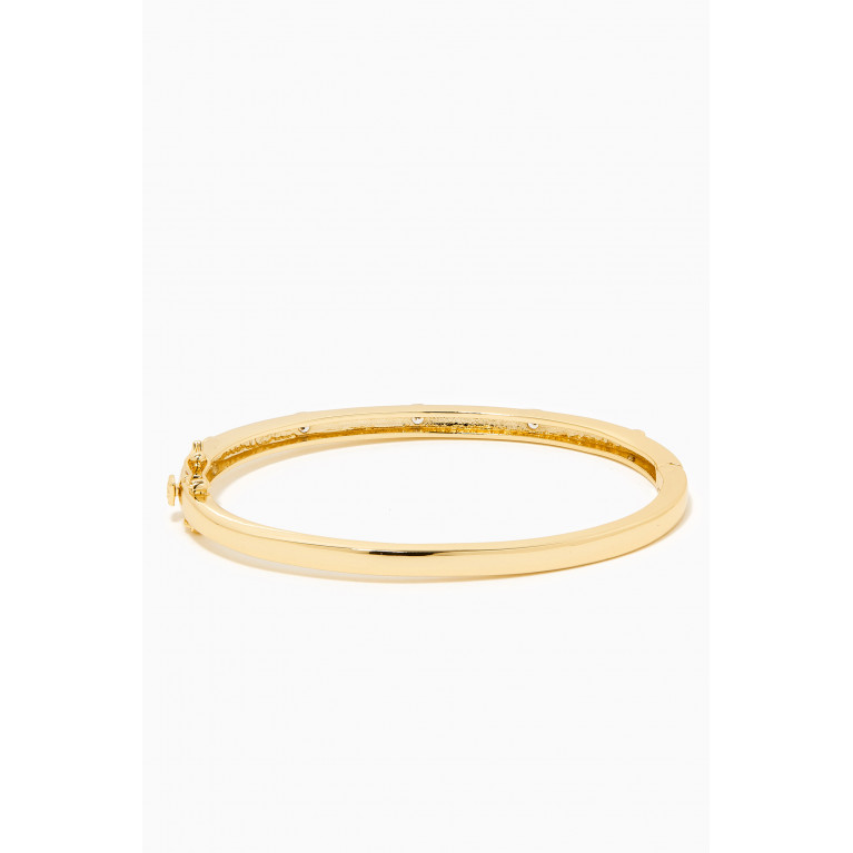 CZ by Kenneth Jay Lane - CZ Bezel Bangle in 14kt Gold-plated Brass Gold
