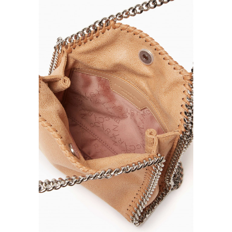 Stella McCartney - Falabella Tiny Tote Bag in Eco Shaggy Deer Leather Neutral