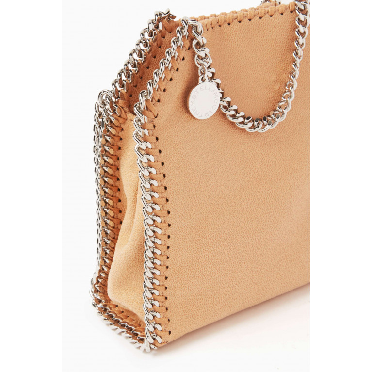 Stella McCartney - Falabella Tiny Tote Bag in Eco Shaggy Deer Leather Neutral