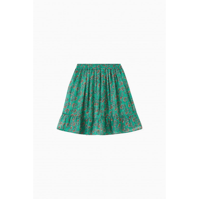 Name It - Floral Skirt in Polyester Green