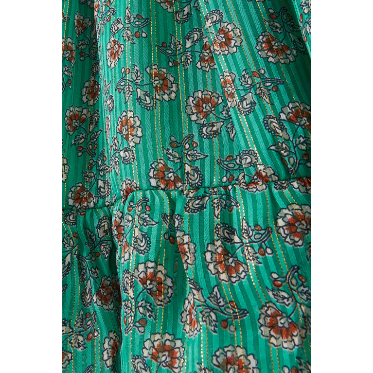 Name It - Floral Skirt in Polyester Green