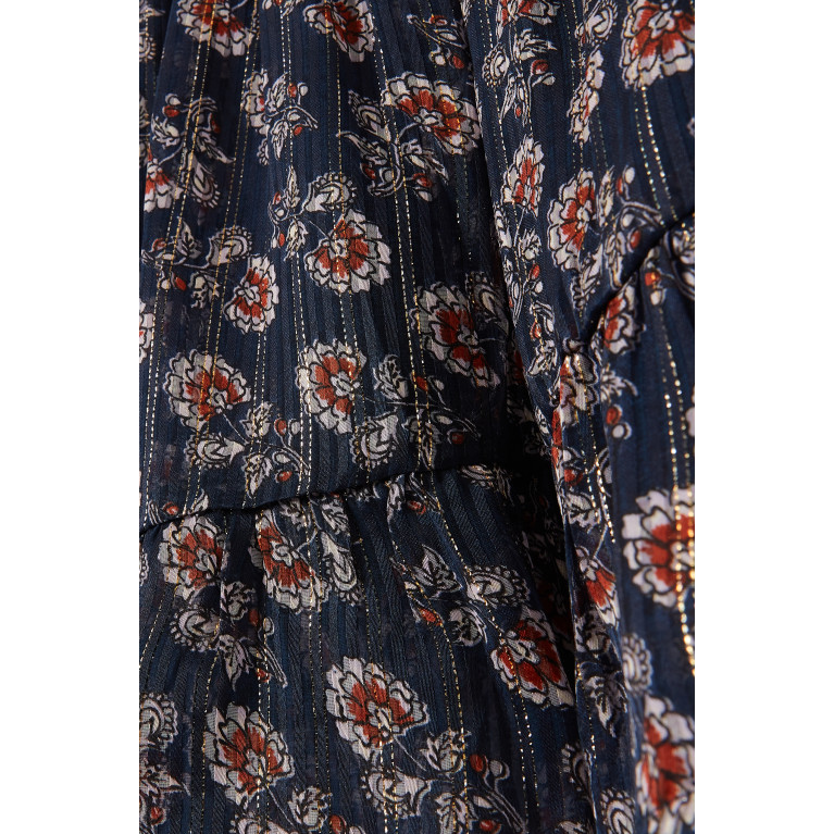 Name It - Floral Skirt in Polyester Blue