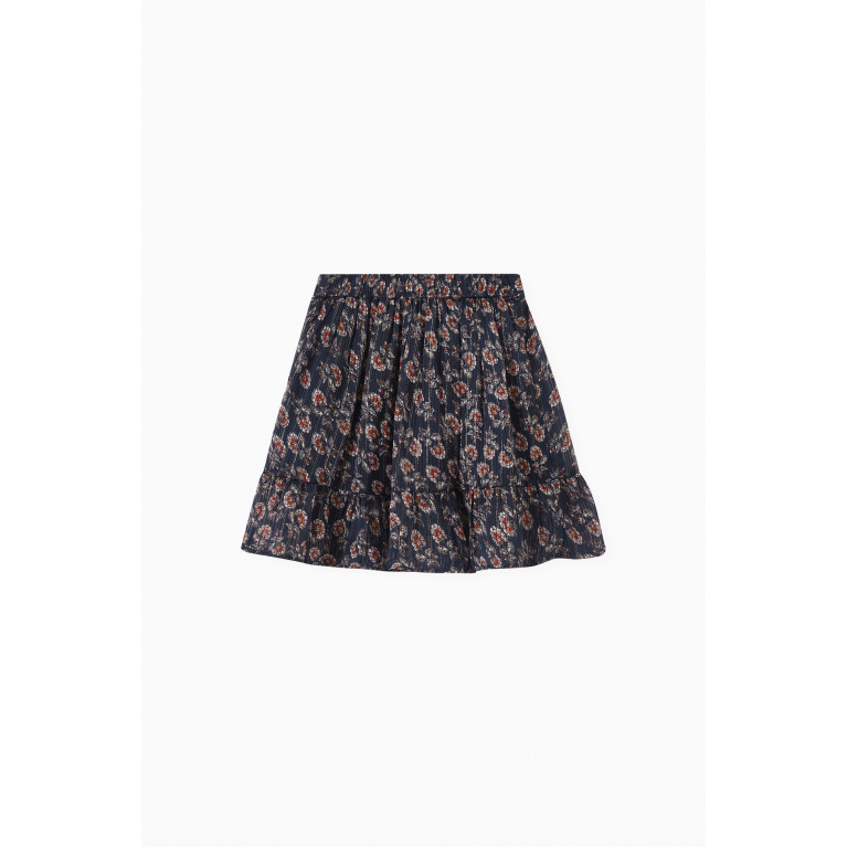 Name It - Floral Skirt in Polyester Blue