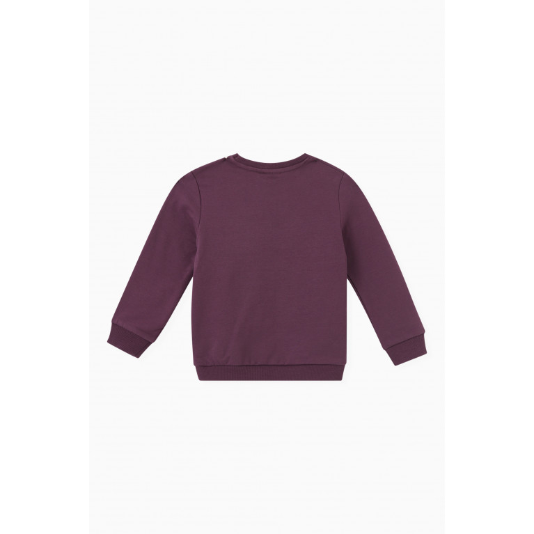 Name It - Cat Sweatshirt in Organic Cotton Purple