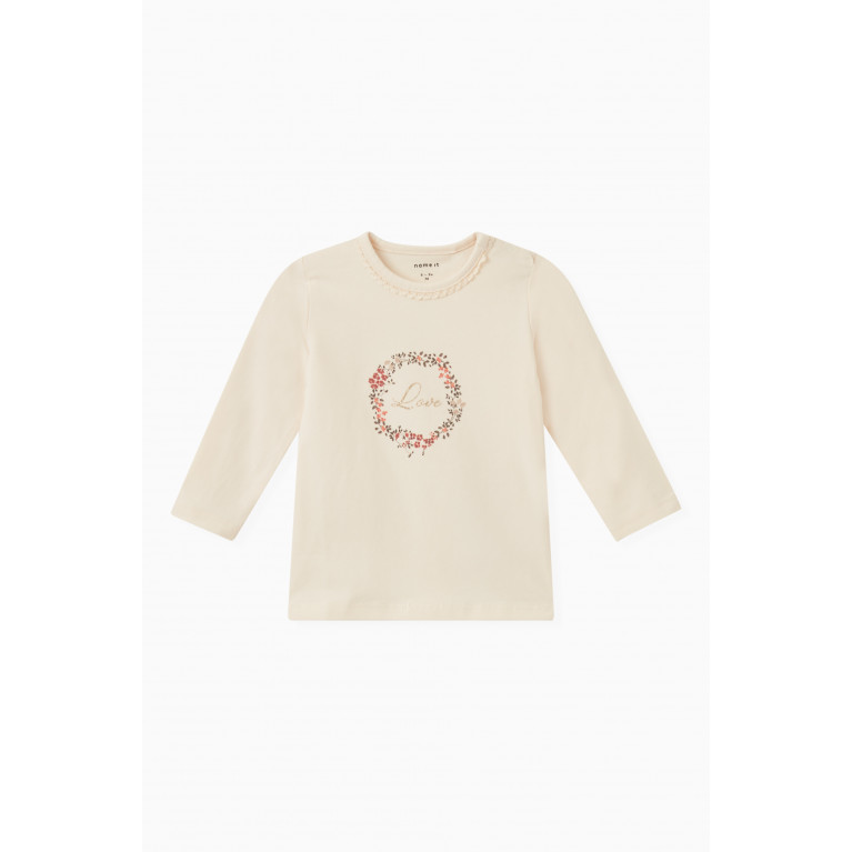 Name It - Long-sleeved Top in Jersey Neutral