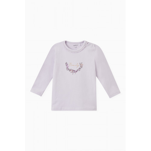 Name It - Long-sleeved Top in Jersey Purple