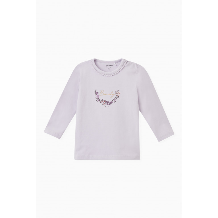 Name It - Long-sleeved Top in Jersey Purple