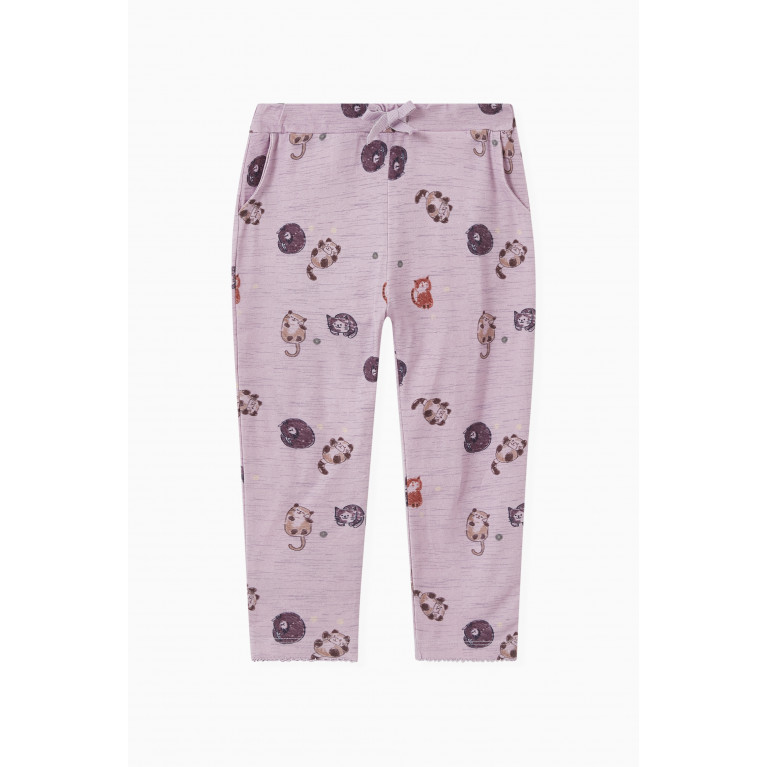 Name It - Cat Pants in Organic Cotton Purple