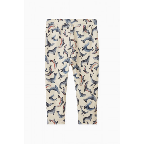 Name It - Printed Pants in Jersey Neutral