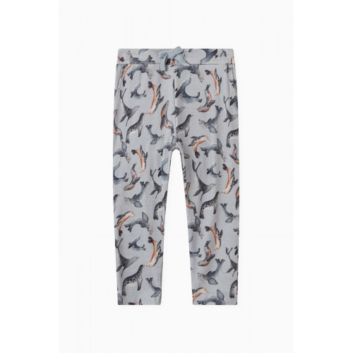Name It - Printed Pants in Jersey Blue