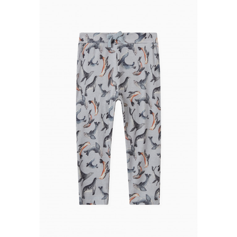 Name It - Printed Pants in Jersey Blue