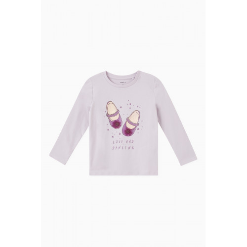 Name It - Ballerina T-shirt in Cotton Purple
