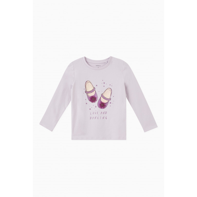 Ballerina T-shirt in Cotton Purple