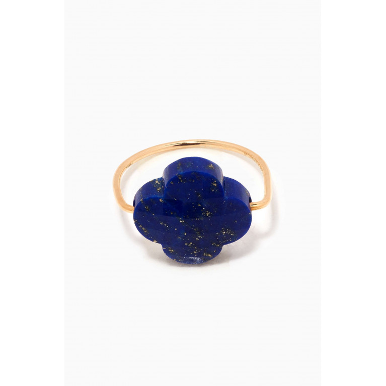 Morganne Bello - Friandise Clover Lapis Lazuli Ring in 18kt Gold